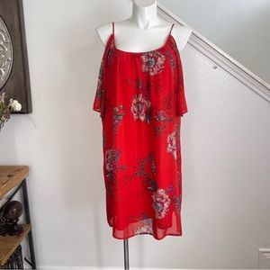 Bailey Blue red floral cold shoulder dress  size 2X